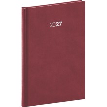 NOTIQUE Týdenní diář Balakon 2027, bordó, 15 x 21 cm NOTIQUE Týdenní diář Balakon 2027, bordó, 15 x 21 cm