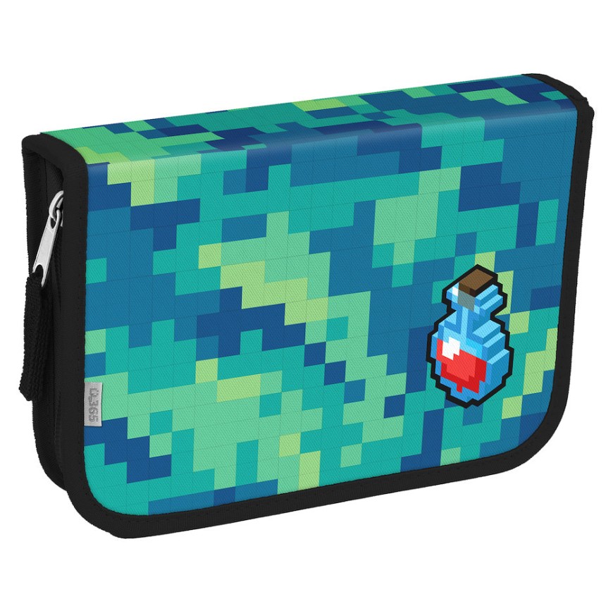 Školní penál jednopatrový Pixel Quest