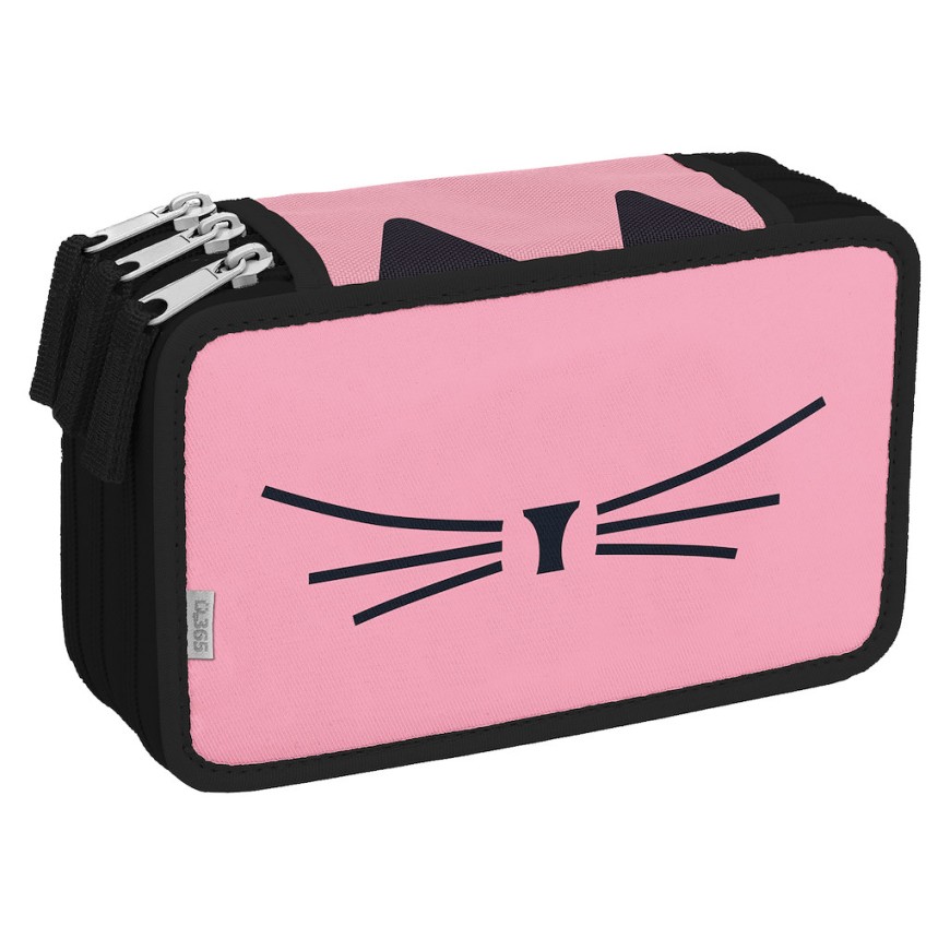 Školní penál třípatrový Cat lady