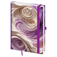 Týdenní diář A5 Vario Matragi Violet s gumičkou
