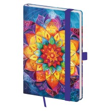 Kapesní diář A6 Vario Mandala s gumičkou Kapesní diář A6 Vario Mandala s gumičkou
