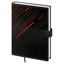 Týdenní diář A5 Tone s magnetem červený