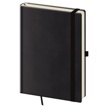 Tečkovaný zápisník Print Plus L Black (čtverečkovaný)