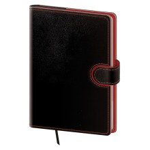 Kapesní diář A6 Flip černo/červený Kapesní diář A6 Flip černo/červený